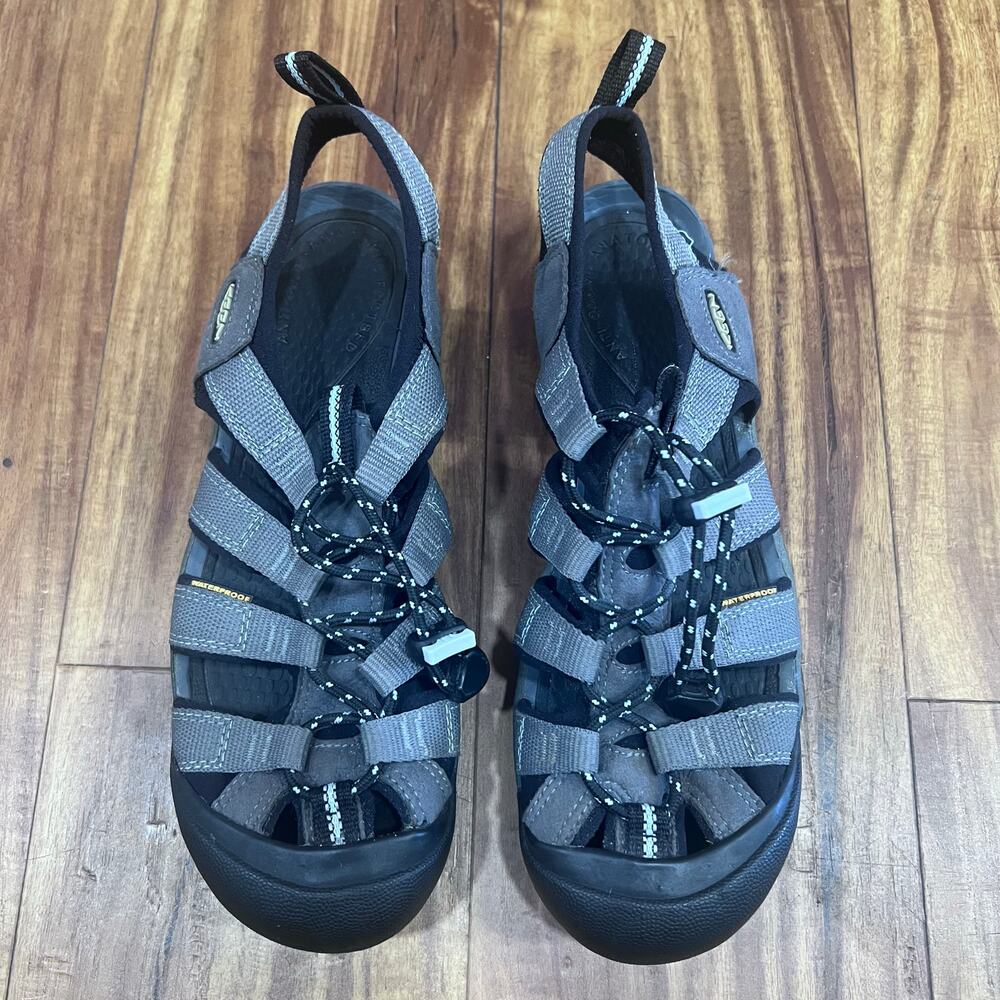 Keen‎ Newport H2 Waterproof Sport Sandals Hiking Gray Nylon Men's Size 8.5